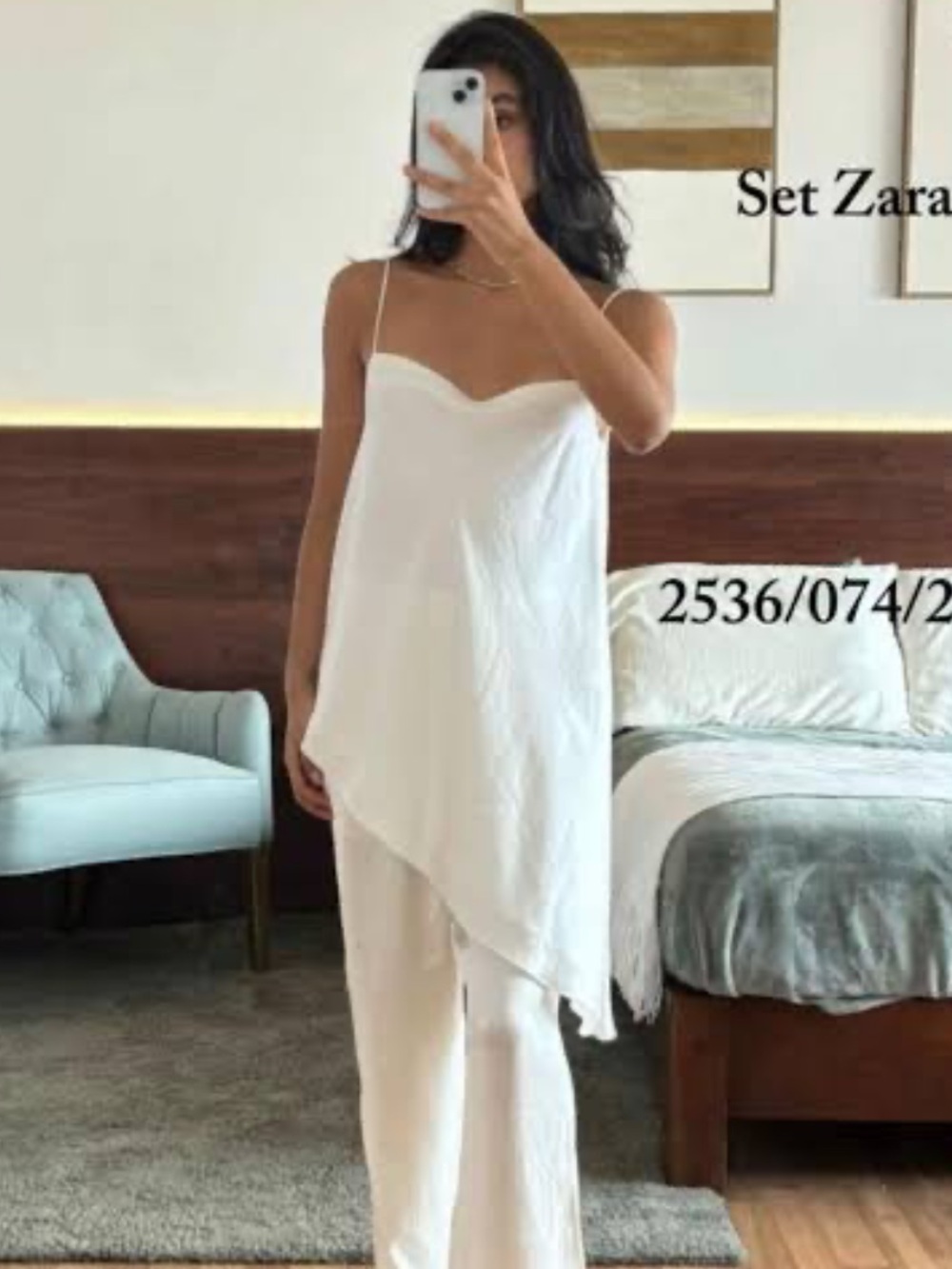Zara NWT white lace asymmetrical top 2536/074
